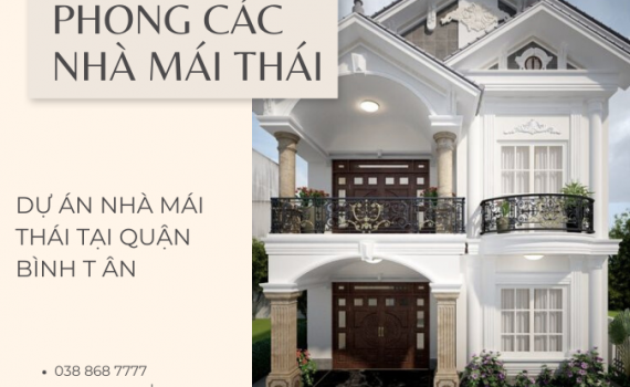 Xây nhà 2 lầu mái thái tại quận Bình Tân